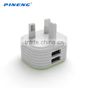 PINENG PN-501 UK Standard Adapter With Dual USB thumbnail-5