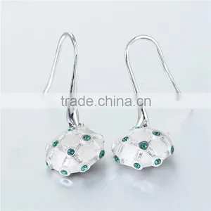 New Design Crystal Drop Dangle Silver Earring thumbnail-4