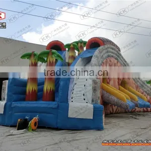 Jungle Theme Inflatable Wet Slide For Seaside Used Adventure Zone thumbnail-3
