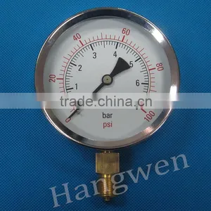 100mm Black Steel Case Dry Pressure Gauge With Blow Out Class 1 thumbnail-1