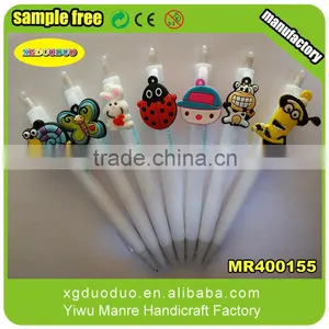 2015 High Quality Soft PVC Pencile Charm/ Pencile Topper and Cheap Fabric Table Toppers thumbnail-1
