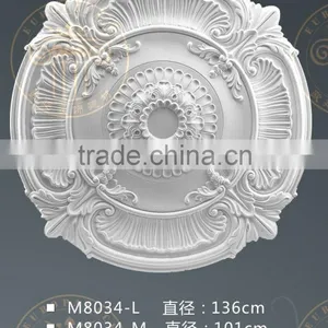 PU Lamp Panel European Carved Lamp Pool Ceiling Lamp Socket Crystal Light Decoration Lamp Panel PU Building Materials Wholesale thumbnail-1