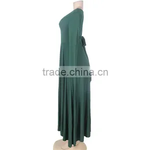 Hot Selling New Design Long Maxi Dress Long Sleeve One-piece Dress thumbnail-5