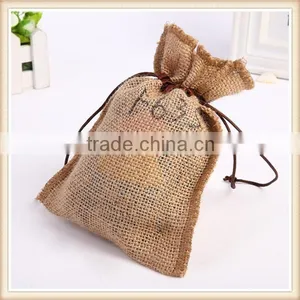 Wholesales Small Burlap Bags Jute Drawstring Bag for Packing thumbnail-2