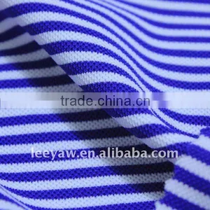 100% Poly Pique Stripe Fabric With Wicking Finish thumbnail-1