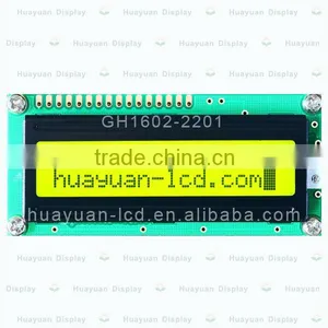 16 Characters 2 Lines Lcd Module, Y-G LED Backlight Lcd Display, Monochrome Lcd Screen thumbnail-1