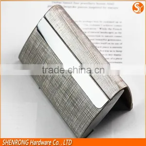 Double Swtichs Opening PU Leather Card Case Holder With Stainless Steel Strip and Magnetic Closure thumbnail-3