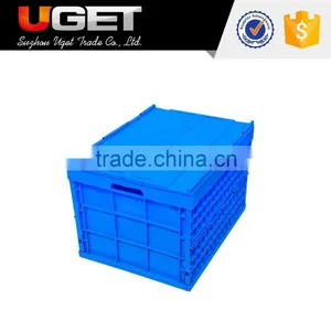 Eco-friendly Materials Foldable Collapsible Plastic Crate for Supermarket thumbnail-1