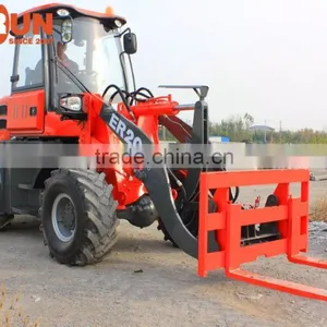 EVERUN Brand 2 Ton Small Front End Type Wheel Loader With Wooden Forks thumbnail-5