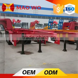 China Export 3 Axles 40 ft 20 ft Container Chassis Skeleton Semi Trailer for Sale thumbnail-5