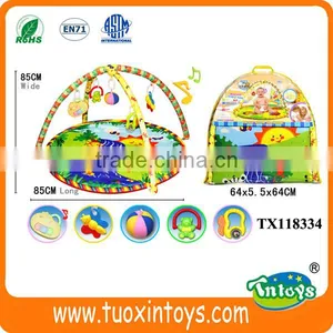 Baby Play Music Mat Crawling Carpet Kids Activities Blanket W/hanging Toys thumbnail-6