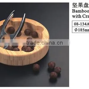 Bamboo Nut Plate With Crackers thumbnail-1