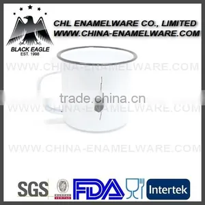 White Color Rolled Rim Enamel Coffee Mug Wholesale thumbnail-5