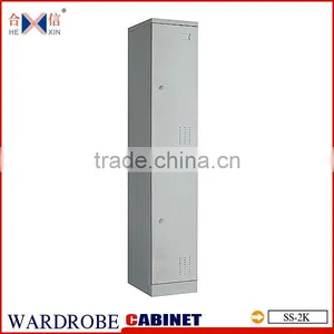 Double Door Office Storage Steel Wardrobe Cabinet thumbnail-1