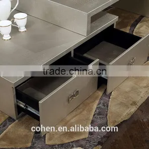 2016 Modern Design Removable Stylish New Center Table Coffee Table Covered by PU for Stainless Steel Furniture thumbnail-4