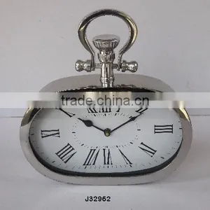 Medium Size Oval Shape Wall Clock Made in Steel in Mirror Polish Finish Other Finishes Available thumbnail-1