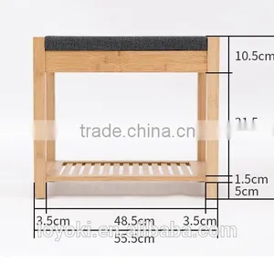 Bamboo Shoe Storage Natural Bamboo Shoes Rack With Tatami Shoe Bench With Drawer Organizers thumbnail-6