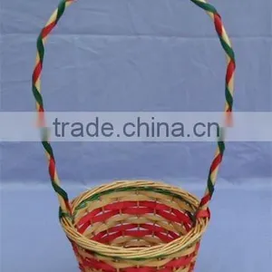 Colorful Mini Wicker Gift Basket for Flower thumbnail-1