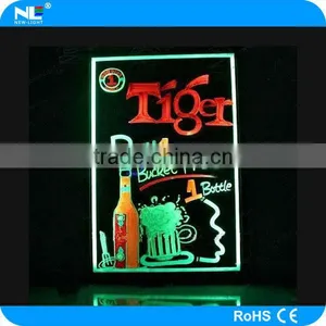 Tempered Glass LED Writing Board Illuminated LED Message Board Semi-outdoor LED Advertising Board thumbnail-1