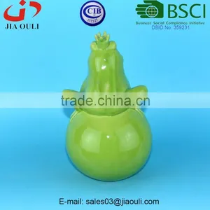 BSCI Audit Factory EASTER Gifts Ceramic Cute Frog Prince on Ball Figurines, Novelty Frog Figurine thumbnail-4
