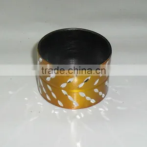 Yellow Colored Etched Napkin Rings thumbnail-1