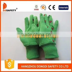 DDSAFETY 2017 Heavy Weight Chore Gloves Green Chore Canvas Glove Garden Gloves thumbnail-1