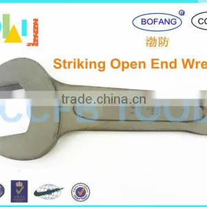 High Quality 45# Steel Slugging Open End Spanner,40 CR Striking Open End Wrench,Hammer Fix Spanner thumbnail-1