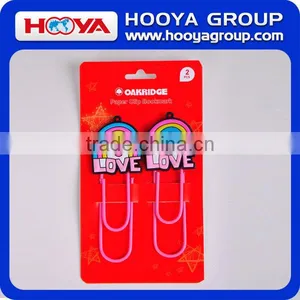 Promotional Decorative Shaped Jumbo PVC Fancy Paper Clip Bookmarker thumbnail-1