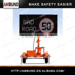 Solar Powered Outdoor Led Display Sign Message Board Road Traffic Vms Trailer Sign thumbnail-1