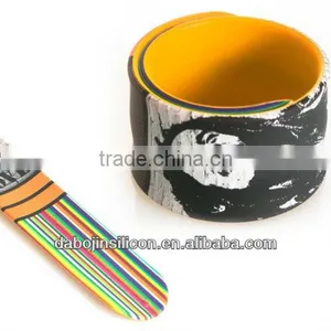 Promotional Full Color Silicone Slap Bracelet thumbnail-1