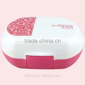 700ML Three Divides Plastic Packing Lunch Box With Lock thumbnail-5