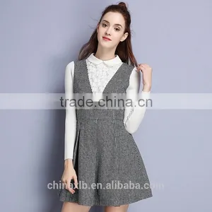 Winter Women Long Sleeve Dress Knitted Plaid Fashion Dress Casual Party Dress thumbnail-1