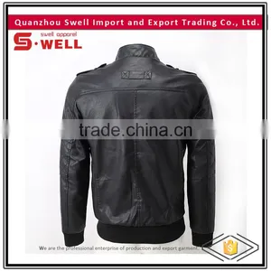 Wholesale Custom Cheap Men pu Motorcycle Jacket thumbnail-2