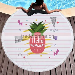 2017 Custom Printed Adult Round Beach Towel New Design Popular and Fashion thumbnail-5