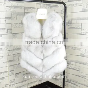 Brand Design 2016 New High-quality Long Fox Fur Vest Female Autumn and Winter Fashion New Factory Price of Luxury Fur Coat thumbnail-1