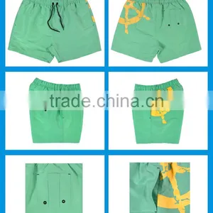 Microfiber Brushed Polyester Fabric Blank Board Shorts Wholesale Plastisol Print thumbnail-4