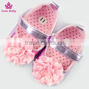 Big Flower Decorative Stylish Newborn Girls Crib Shoes Baby Girl Shoes Toddlers Soft Shoes thumbnail-1