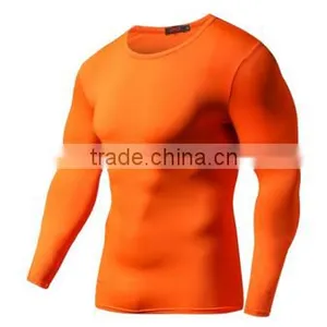 Customized 100% Polyester Moisure Wicking Men's Blank Long Sleeve Gym t Shirt thumbnail-4