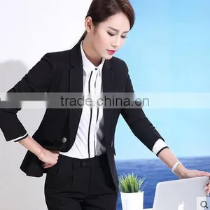 2016 Ladies Long Sleeve Blazer and Skirt Set, Women Business Suits thumbnail-4