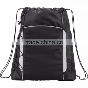 ShockWave Drawstring Backpack - Has Open Main Compartment With Cinch Top and 5" Gusset and Comes With Your Logo. thumbnail-5