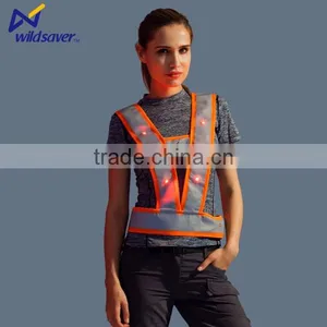 Waterproof Reflective Flashing Yellow Safety Vest With Pockets thumbnail-1