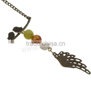 Gemstone Picture Necklace Zinc Alloy Brass Chain Natural Gemstone Necklace thumbnail-2