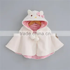 Windproof Cute Baby Girl Coat Cloak Hoodie Top Newborn Outfits Hoodie for Winter thumbnail-4