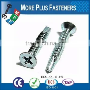 Made in Taiwan Steel Material High Quality PHIL Drive Flat Head Patta Milti Self Drilling Screws thumbnail-1