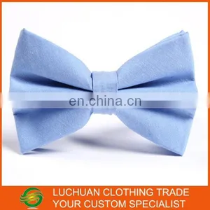 Light Blue Cotton Bow Tie thumbnail-1