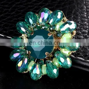 Top Crystal Glass Sparkling Women Brooch Fashion Jewelry 6 Colors Wholesale thumbnail-3