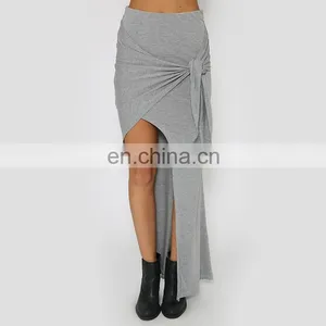 Women Clotheses New Fashion Women Long Skirt in Grey thumbnail-4
