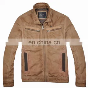 2015 Lastest Fashion High Quality Cheap Leather Jacket China thumbnail-1
