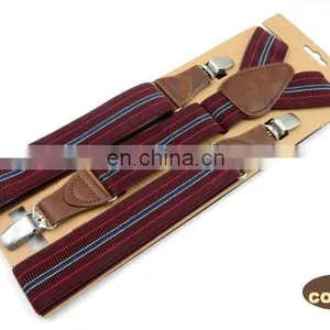 Fashion Brand 3 Clips Men's Suspenders Adult Striped Suspenders thumbnail-4