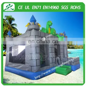 2015 Hot Selling Inflatable Dinosaur Bounce House Used Bounce Houses for Sale thumbnail-1